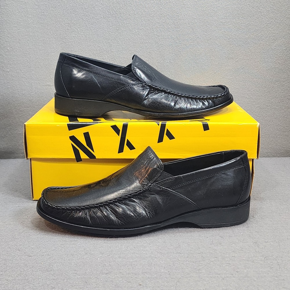 Nunn Bush NXXT Milo Loafers‎ Black Leather Square Toe Mens 8 M NEW